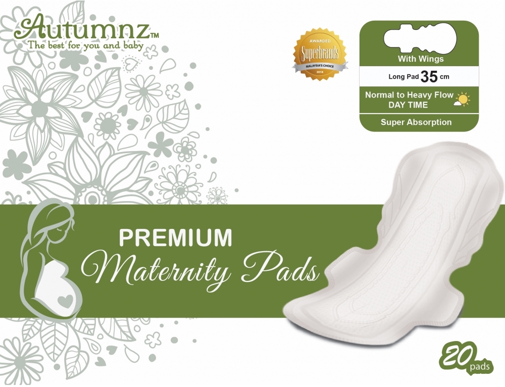 autumnz pregnancy maternity pad overnight heavy flow sanitary pads 生产孕妇排恶露卫生棉巾